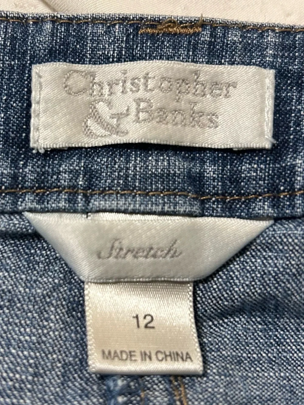 Christopher & Banks Washed Denim A-Line Skirt - Blue - Picture 5 of 7